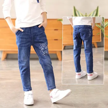 

Autumn Go to Shool Season For 4-13 Kids Boys Clothes Baby Boys Jeans Two Colors Denim Light Washed Leisure Handsome Boys Pants