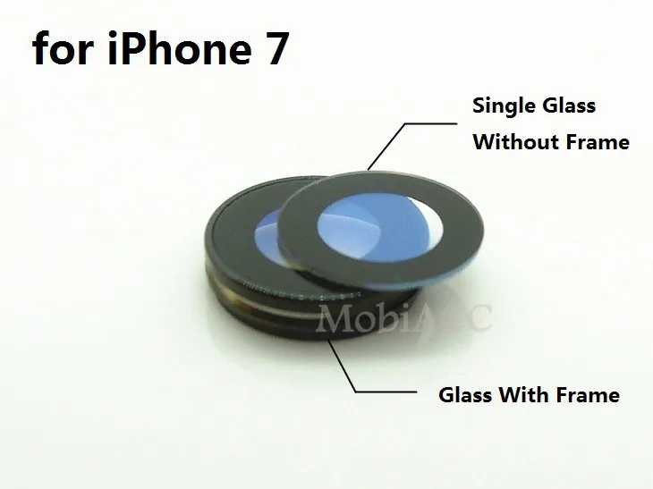 

2pcs/Lot Original Camera Lens for iPhone 7 ; Sapphire Crystal Single Glass With/ Without Frame for iPhone 7 4.7