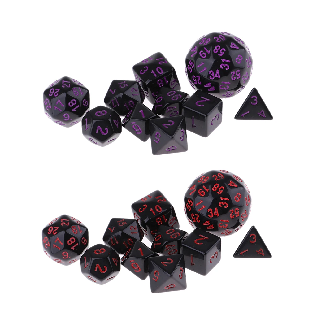 Wholesale 20 Pieces Acrylic Polyhedral Dice Set Table Board Game Party Game Accessory Colors for D&D DnD RPG Pub Drinking