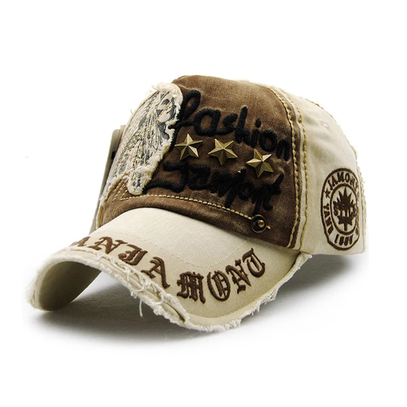 Металлические звезды мужские бейсболки папа Casquette Snapback Женская кепка Bone шапки для мужчин Модная винтажная шляпа Gorras хлопковая кепка с надписью