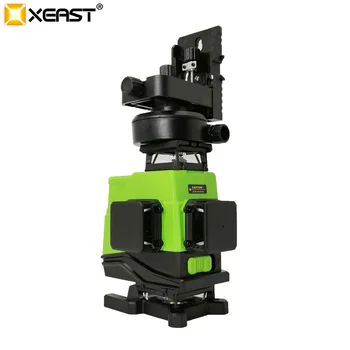 

XEAST 3/4D high precision green beam 12/16 lines laser level Automatic Self Leveling 360 Vertical&Horizontal stick wall tool
