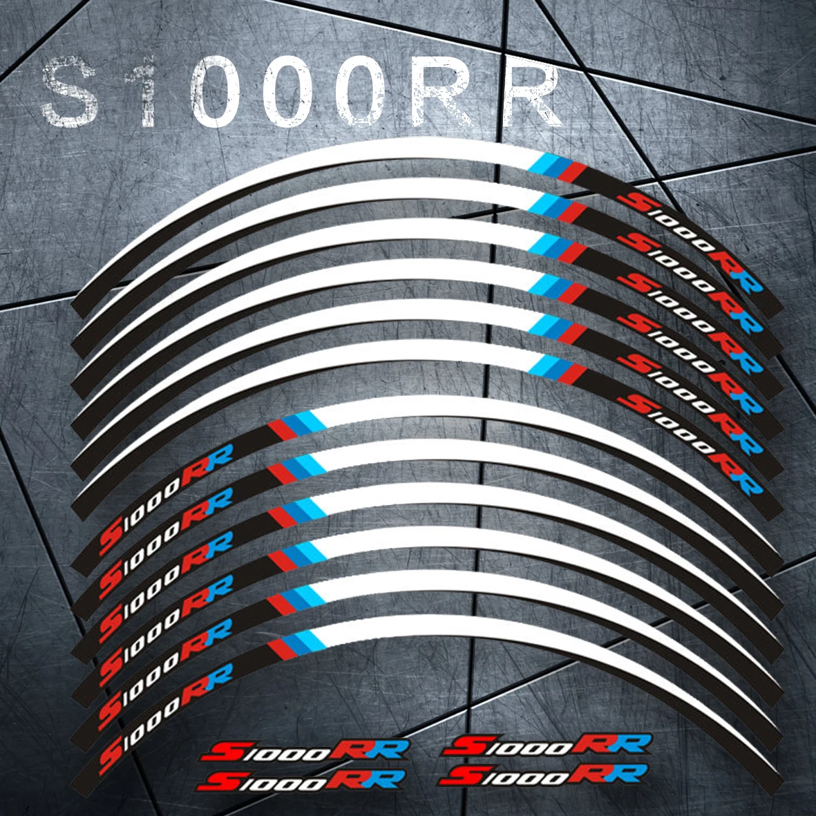 High quality Motorcycle wheel decals Reflective stickers rim stripes 4 color for BMW S1000RR | Автомобили и мотоциклы