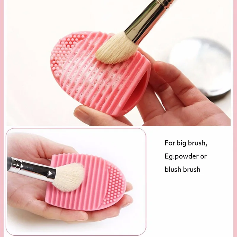 Silicone Makeup Brush Egg Cleaner Cosmetic Cleaning Scrubber Egg