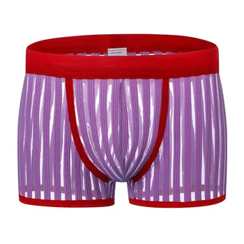 

Soutong Mesh Sexy Underwear Men Erotic Transparent Boxer Shorts See Through Male Panties Breathable Gay Boxer Men Underpants