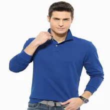 Мужские поло, чистый цвет, отворот поло, длинный рукав, поло с рукавом, большой размер, мужские красные, черные, белые, синие
