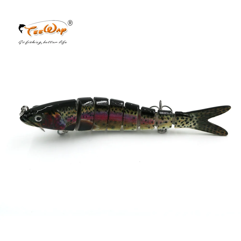 نابض بالحياة الصيد السحر 8 الجزء Swimbait Crankbait الطعم الصلب بطيئة 30 جرام 14 سنتيمتر مع 6 # الصيد السنانير الصيد معالجة الصيد Wobblers