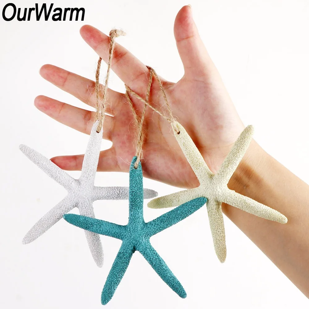 OurWarm 10 шт. DIY натуральные поддельные звезды морской подвесные украшения для дома