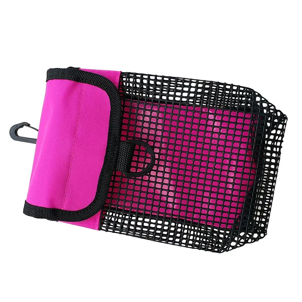 Ultralight Compact Mesh Gear Bag Pouch & Clip for Scuba Diving Reel SMB Equipment Scuba Diving Snorkeling Swimming