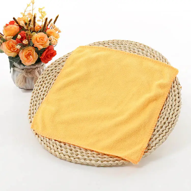 1 шт. 25*25 см однотонное мягкое квадратное полотенце для лица полотенце из микрофибры для чистки машины ручное полотенце для ванной s badlaken toalla Toallas Mano - Цвет: yellow