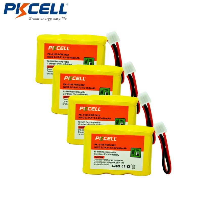 4 x Cordless Phone Battery Pack For AT&T Lucent 2422 80 5074 00 00 3.6V