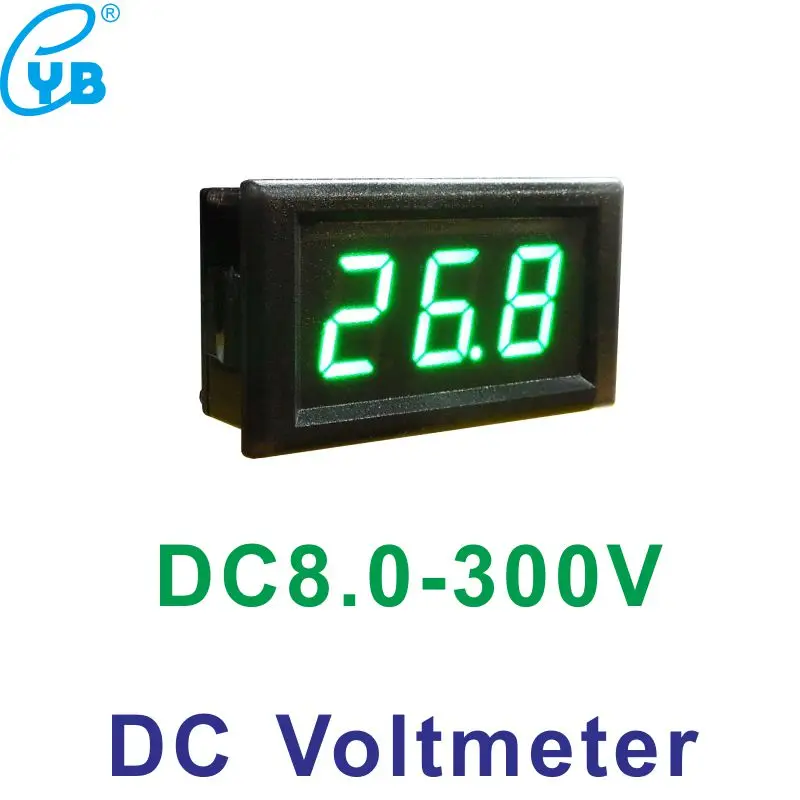 DC Volt Panel Meter LED with Green Digits Voltmeter DC8 300V Battery