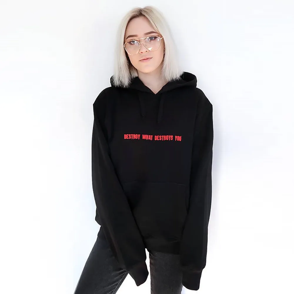 

Women Ladies Letter Sweatshirt Long Sleeve Blouse Hooded Pullover Tops Shirt