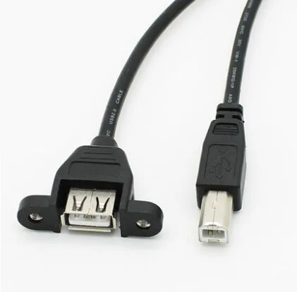 1 м/3 2 фута порт для принтера USB B папа к A Женский Панель Крепление кабель передачи