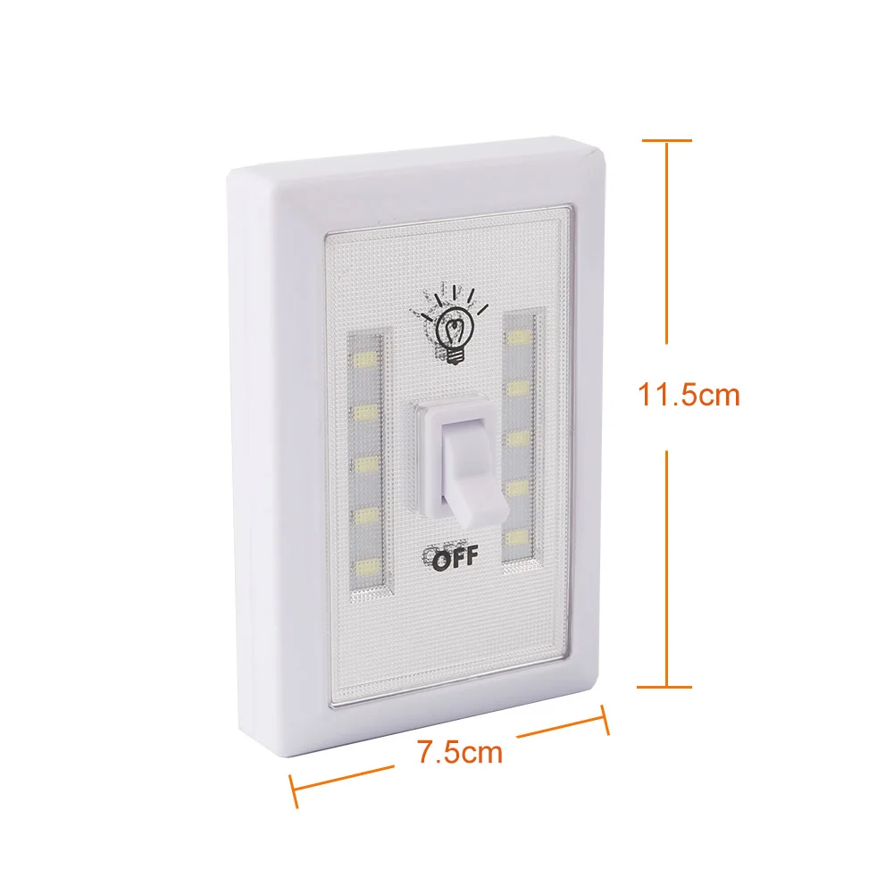 Coquimbo 10* SMD СВЕТОДИОДНЫЙ шкаф переключатель ночной Светильник Беспроводной магнитный настенный светильник используется 3* AAA батарея аварийный беспроводной ночной Светильник