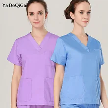 Высококачественный медицинский набор с v-образным вырезом для мужчин, с коротким рукавом, униформа медсестры, доктора, больничная одежда, хирургический набор с эффектом потертости, плюс размер, женский летний