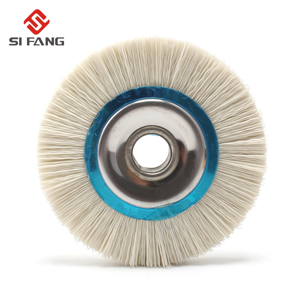 

4'' 100mm Abrasive Nylon Wire Wheel Polish Bench Grinder 16mm Bore Diameter 240 Grit