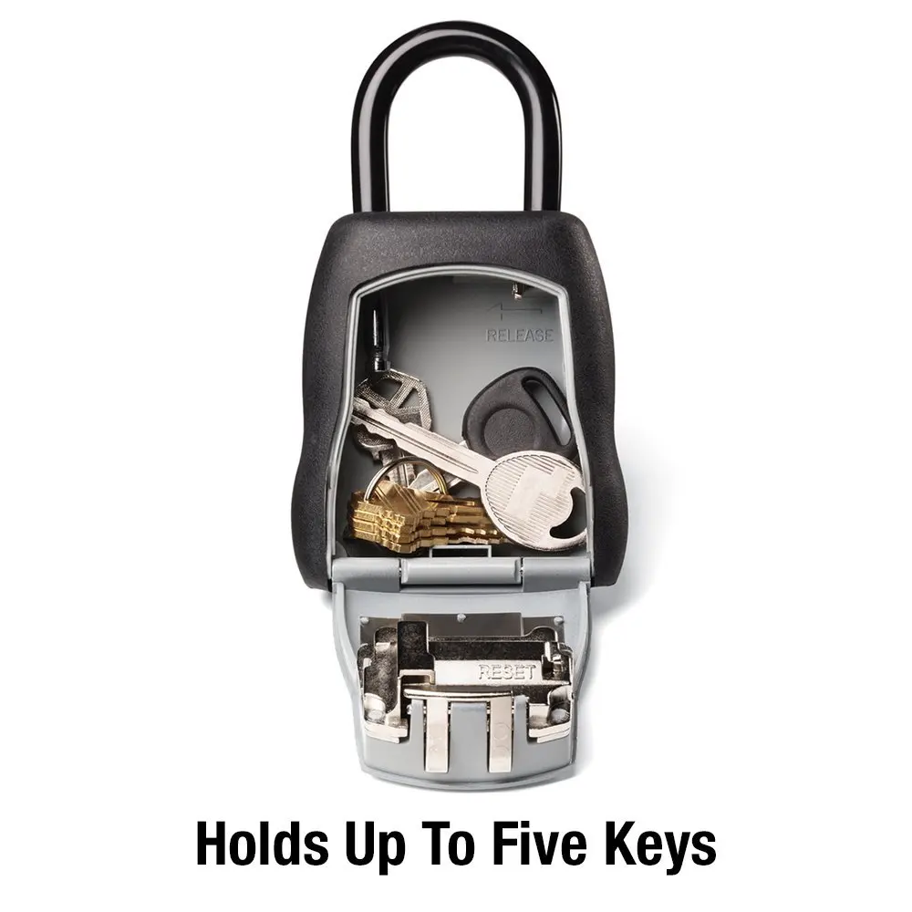 Master Lock 5400D Set Your Own Combination Portable Lock Box 5 Key Capacity Black