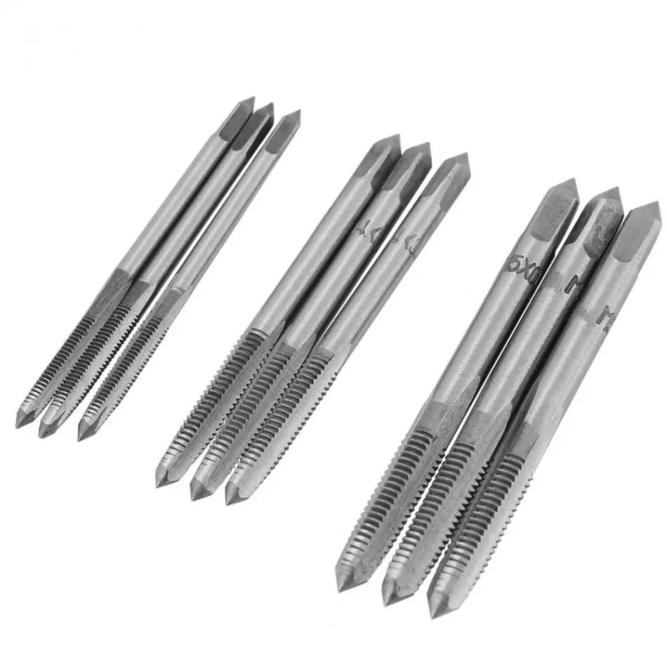 

3Pcs/Set M3/M4/M5 Bearing Steel Hand Thread Tap Screw Taps Tool High Quality