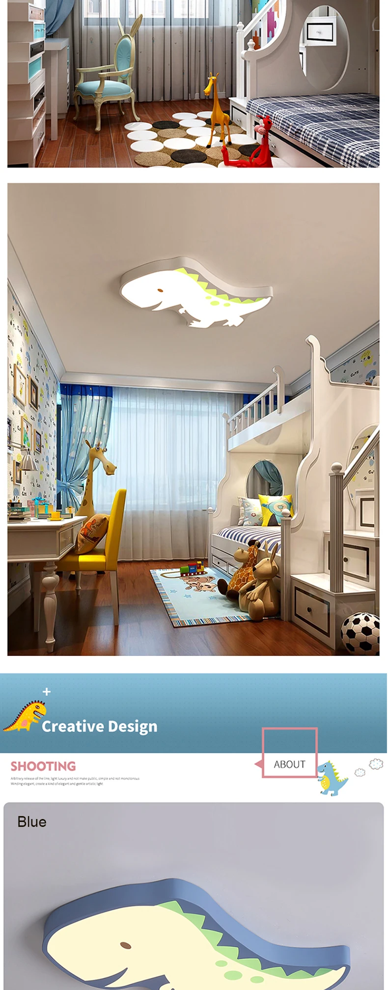 Новое поступление, современная светодиодная потолочная люстра с динозавром для спальни, детской комнаты, дома, Dec, Потолочная люстра с поверхностным креплением