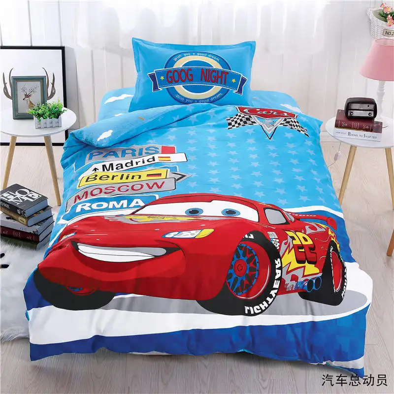 Lightning Mcqueen Car Covers Bedding Set 100 Cotton Bedclothes