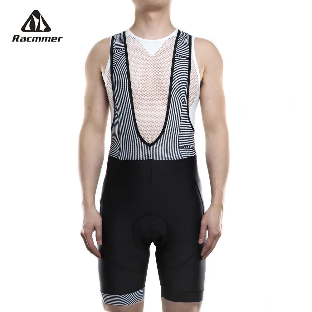 Koop Racmmer 2018 Heren Fietsen Bib Shorts Zomer Coolmax 5D Gel Pad Fiets Bib Panty MTB Ropa Ciclismo Broek Itali euml; Silicon grijpers