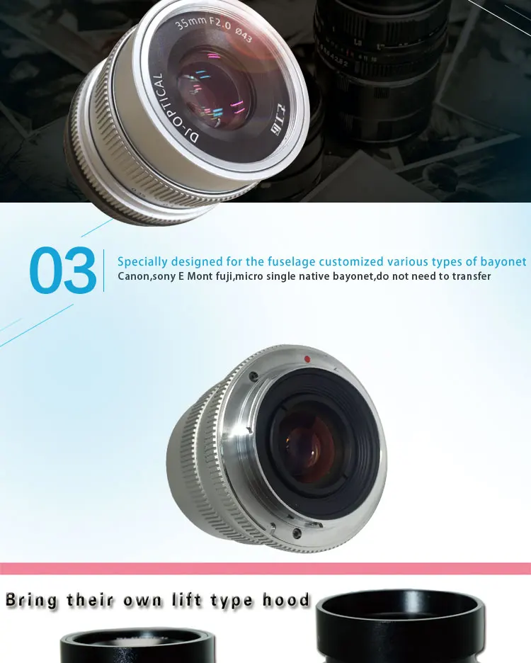 7 ремесленников 35 мм объектив с постоянным фокусным расстоянием F2.0 ко всем одной серии для E-mount FX-Крепление камеры A7 A7II A7R A7RII A7S A6500 X-A10 X-A2 X-A3