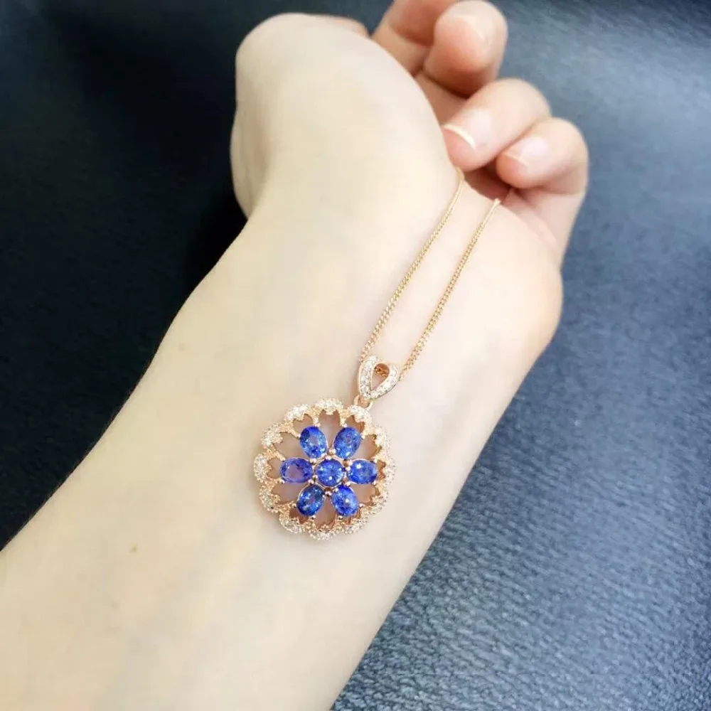 

Collares Collier Qi Xuan_Natural Blue Fashion Pendant Necklace_Plated Rose Gold_Quality Guaranteed_Manufacturer Directly Sales