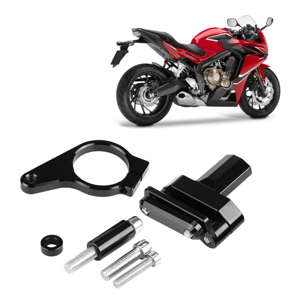 

Steering Damper Bracket Motorcycle CNC Aluminum Alloy Steering Damper Mounting Bracket Stabilizer for Honda CBR650F 2017-2018