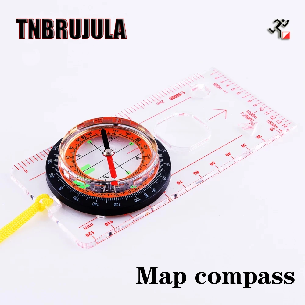 

Outdoor map compass scale multifunction compass luminous lanyard compass tourism mountaineering compass