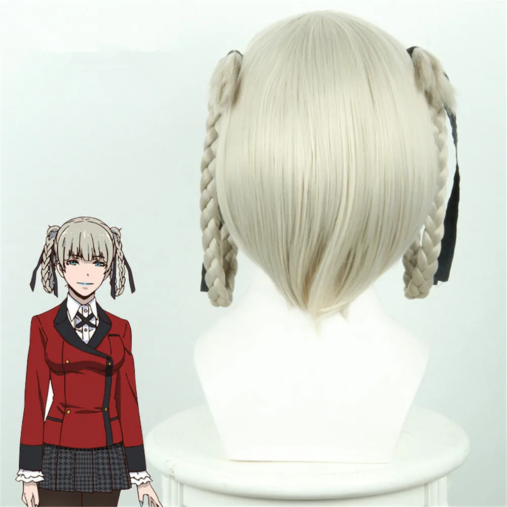 Новый Kirari Momobami косплэй парик Kakegurui-компульсивный игрок костюм играть женщина парики для взрослых Хэллоуин аниме волосы для игр