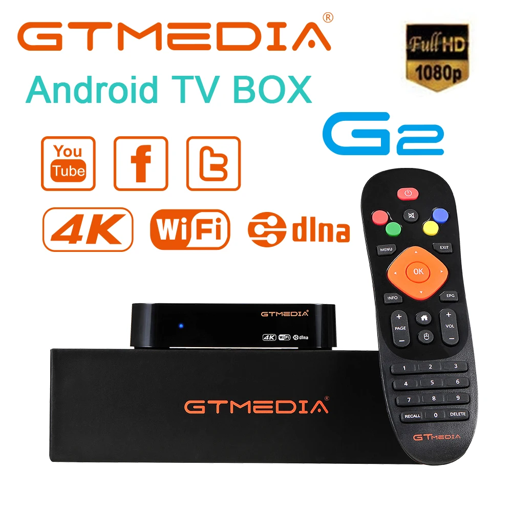 GTMEDIA G2 Android 7,1 Smart Tv Box медиаплеер Amlogic S905W 2GBRAM+ 16GBROM пульт дистанционного управления 4K HD H.265WIFI 2,4G телеприставки