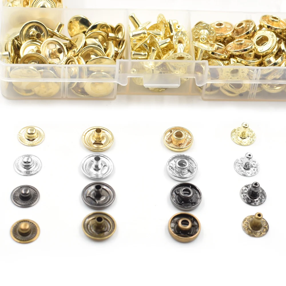 50 кнопок sets12.5mmSnap + Установите инструмент вручную. В коробке аксессуары DIY.