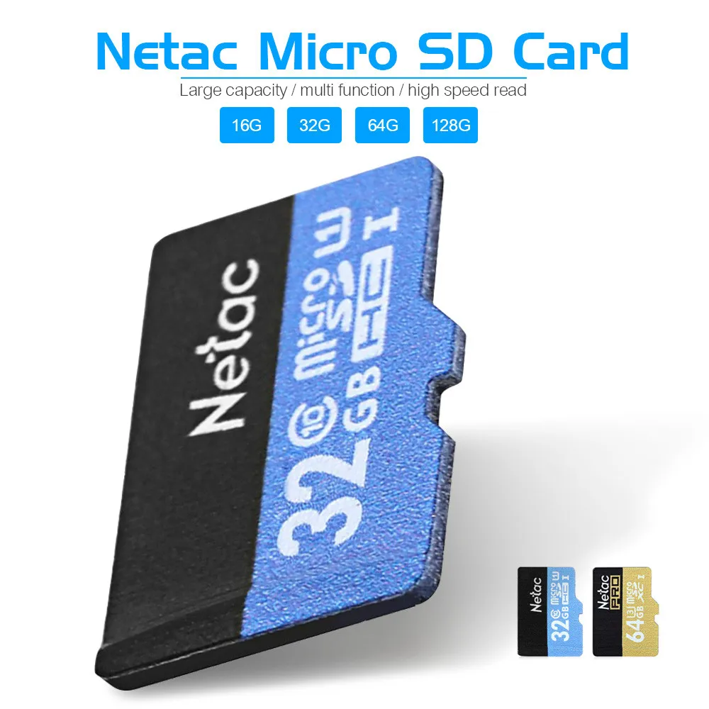 Original Netac Micro SD Card Class 10 16GB 32GB 64GB 128GB UHS I Flash