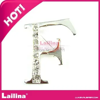 

Newest letter design rhinestone brooch