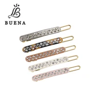 Модные прямоугольные акриловые заколки для волос, полностью Кристальные заколки для волос, высокое качество, австрийские стразы, заколки для волос для женщин HY101
