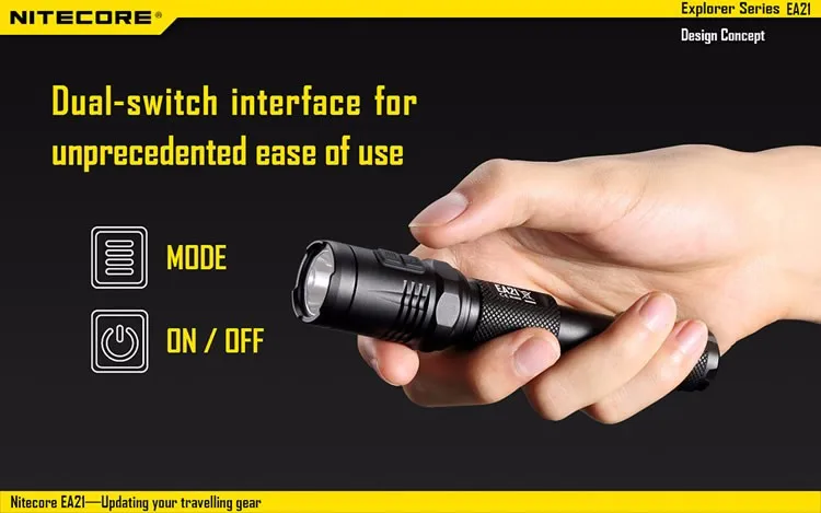 NITECORE EA21 CREE светодиодный фонарик белый красный 167 метров расстояние водонепроницаемый алюминиевый портативный фонарь для путешествий