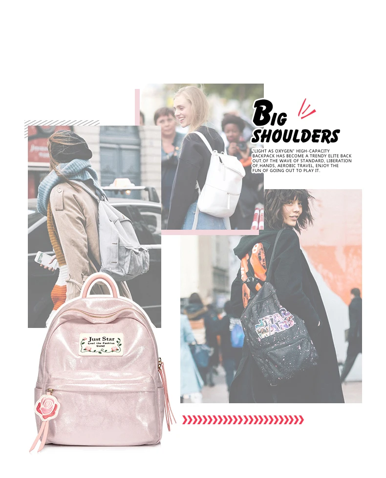 Just star women nylon backpack 4