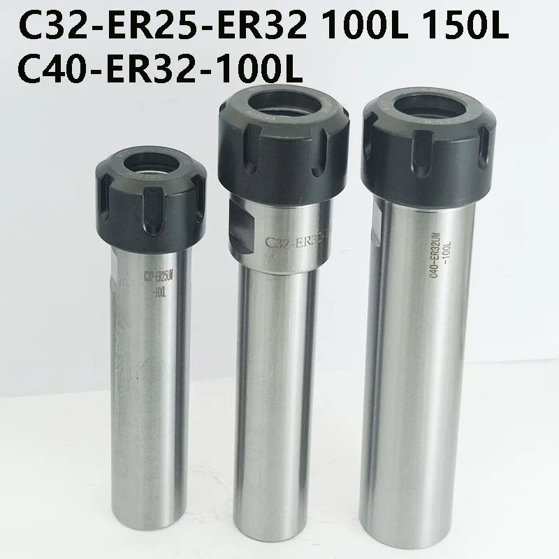 C32-ER32-100L Collet en acier alli/é tige droite mandrin titulaire CNC Fraisage tige dextension Collet en acier alli/é tige droite