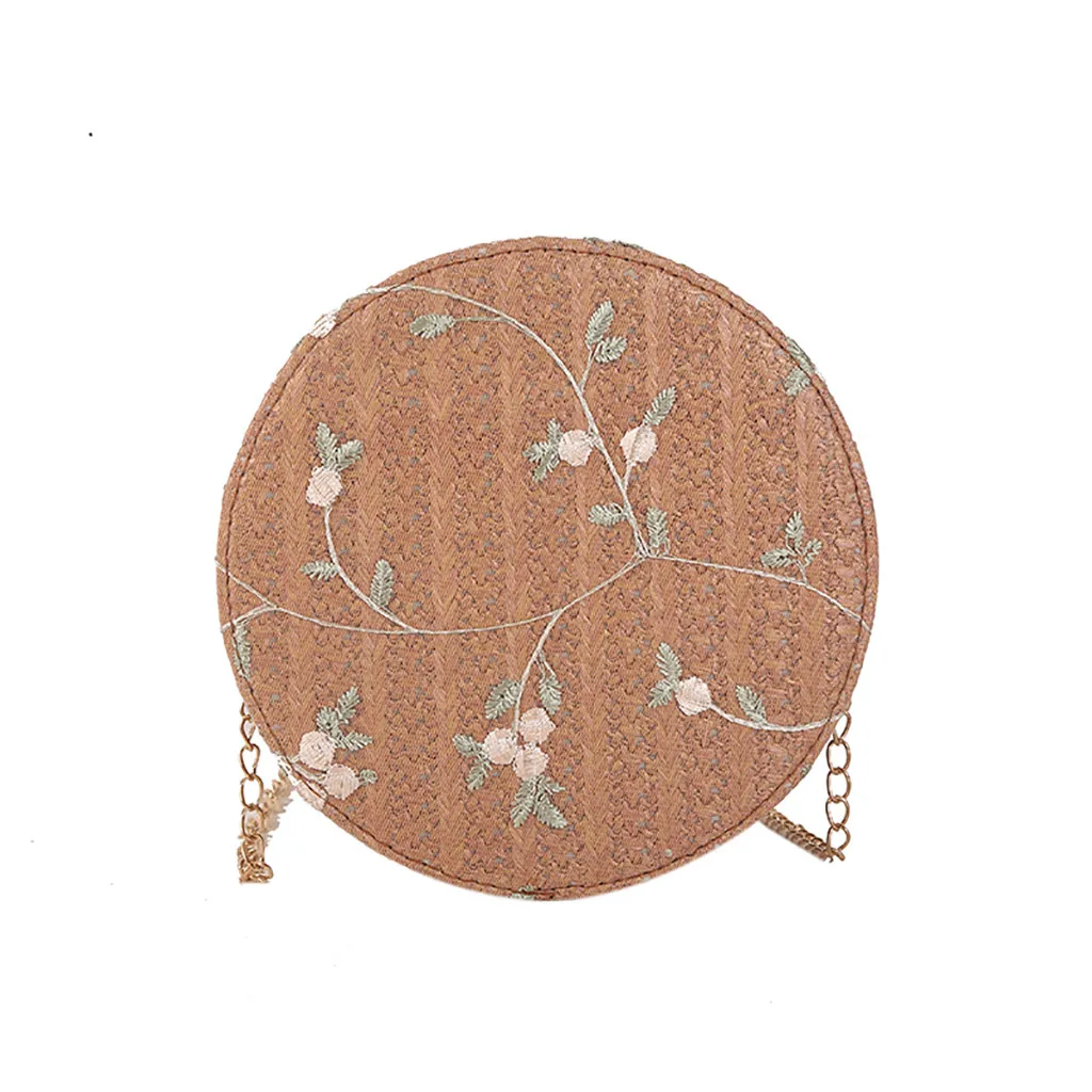 

MOLAVE Handbags zipper bags for Women2019 new Wild Messenger packages Fashion Shoulder Bag Small Round handbag straw package9507