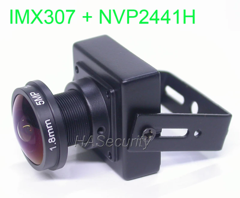 

mini block style 25x25x10mm cam Fisheye 1.8mm lens AHD-H / CVBS 1/2.8" Sony STARVIS IMX307 CMOS + NVP2441 CCTV camera module
