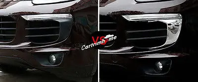 

Metal Front Mesh Grille Molding Cover Trim 2pcs For Porsche Cayenne 2015-2016