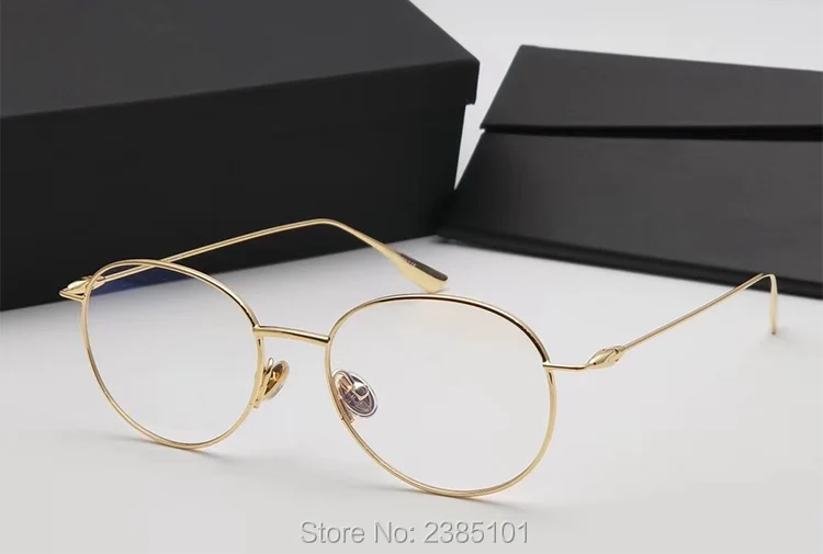 Ретро очки для мужчин и женщин рамка роскошный бренд дизайн полный металлический круглый глаз очки рамка Защита сталь с прозрачным стеклом