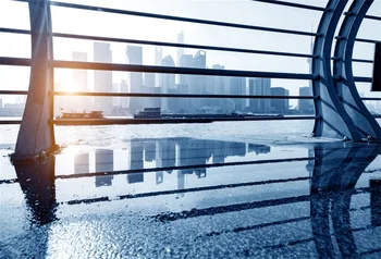 

Laeacco City Buildings River Harbor Boats Scenic Photography Backgrounds Customized Photographic Backdrops For Photo Studio