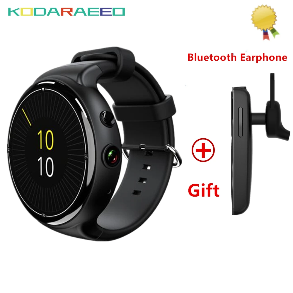 

3G Smart Wrist I4 Air Smart Watch Phone 2GB 16GB 5MP Camera Voice Search Pedometer Heart Rate Monitor+Free Bluetooth Headset