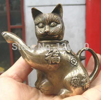 

Wholesale >>Chinese Elegant lovely cat Classic pot bronze statue