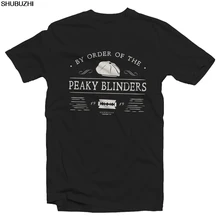 По заказу The Peaky blinds-Old School-Peaky blinds Футболка с принтом Мужская футболка с коротким рукавом с горячим принтом Мужская футболка с коротким рукавом