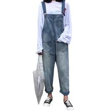 Apperloth женские джинсы в Корейском стиле синие джинсовые брюки плюс размер женские джинсы комбинезоны Уличная Повседневная Длинные брюки