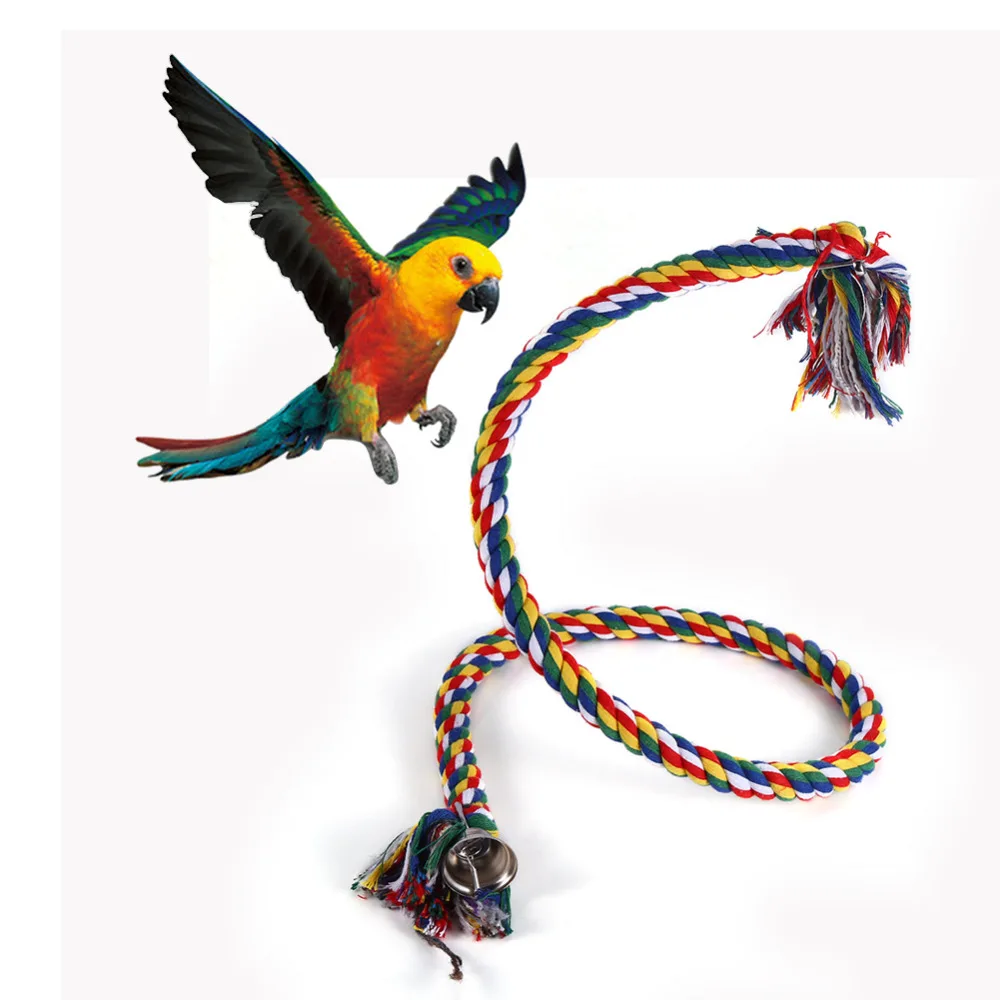 Buy 100cm Parrot Bird Toys Pet Bird Parrot Standing Rope Bird Cage Decoration