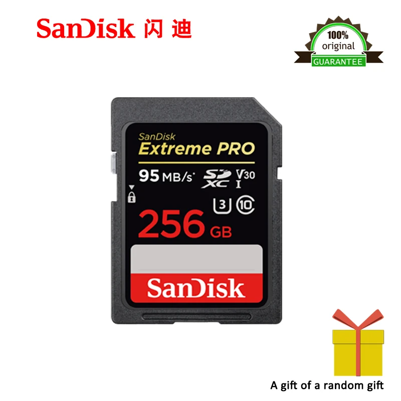 Двойной флеш-накопитель SanDisk Extreme PRO SDHC и SDXC UHS-I 32 Гб 64 Гб 128 высокое Скорость слот для карт памяти C10 U3 V30 SD Камера Class 10 95 МБ/с