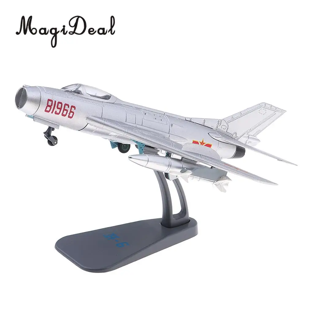 MagiDeal J-6/F-6 Farmer Aircraft - 1/72 Scale Diecast Model with METAL DISPLAY STAND